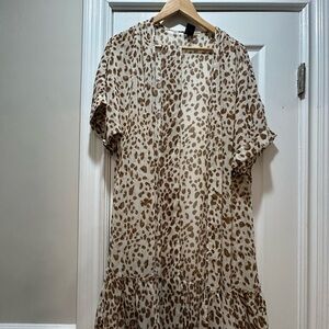 Express Animal Print Blouse with Shimmering Details